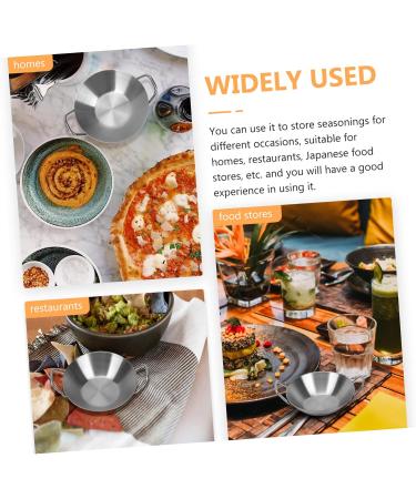 Zerodeko Stainless Seasoning Dish Kitchen Sushi Mustard Holder Plate Stainless Seasoning Tray Disc Appetizer Sauce for Home Dish 11X8.8CM Silver - Buy Online on GoSupps.com