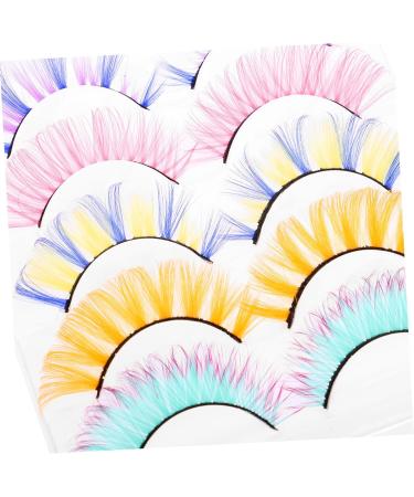 FOMIYES 15 Pairs Colored False Eyelashes Russian Curl Lashes Makeup Eye Lashes Fluffy False Eyelashes Fake Lashes False Lashes Wispy False Eyelashes Fluffy Extend Make up Imitation - Buy Online on GoSupps.com