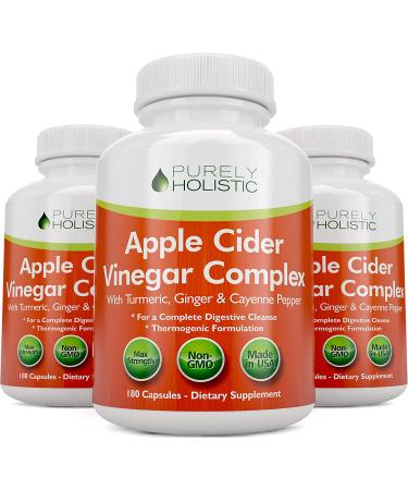 180 Vegan Apple Cider Vinegar Capsules - High Strength Pills by Purely Holistic - Buy Online on GoSupps.com