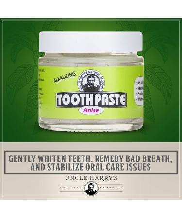 Uncle Harry's Anise Remineralizing Toothpaste - Natural Whitening & Enamel Promoting | Vegan Fluoride Free (2 Pack) - Buy Online on GoSupps.com