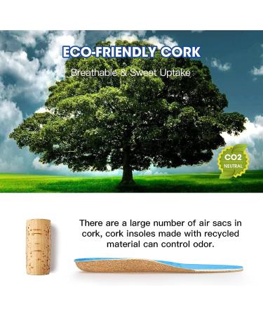 Cork Arch Support Insoles for Plantar Fasciitis & Foot Pain Relief - Breathable Orthotics for Men and Women - Buy Online on GoSupps.com