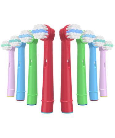 YanBan Sensitive Replacement Brush Heads for Oral B Children's Toothbrush Heads 8-Pack Mini Brush Heads Replacement Brushes