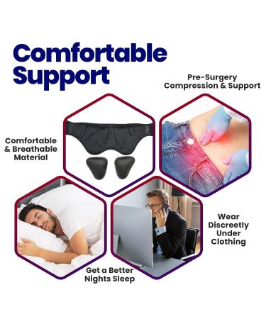 Inguinal Hernia Belt for Men & Women - Large Truss Brace with 2 Compression Pads for Umbilical & Femoral Hernias - Groin and Abdominal Support - Buy Online on GoSupps.com