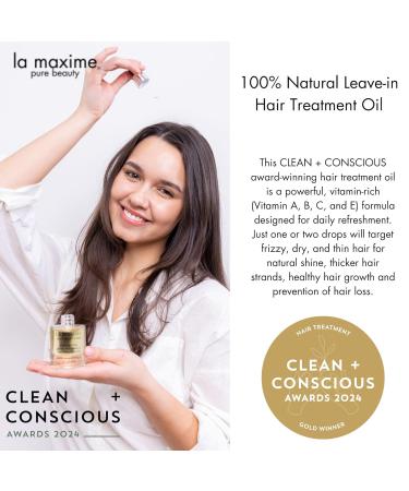 100% Natural Leave-In 7-Miracle Hair Treatment Oil - Silky Smooth Hair (1 Fl Oz) | International Shipping Available - Buy Online on GoSupps.com