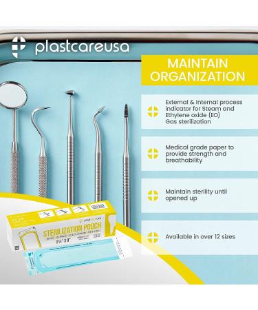 200 2.25 x 9 Sterilization Pouches - Autoclave Bags for Dental & Medical Instruments - Buy Online on GoSupps.com