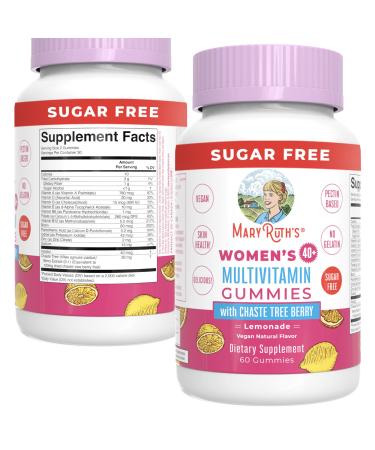 MaryRuth's Multivitamin for Women 40+ | Sugar Free | Vegan Womens Vitamins | Immune Support Daily Women's Multivitamin + Chasteberry | Hair Skin and Nail Gummy Vitamins for Women | 60 Count