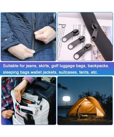 Ryaupy 8-Piece Zipper Replacement Set - Removable Zipper Sliders for Coats Suitcases & Backpacks (Black) - Fix Zippers Easily - Buy Online on GoSupps.com