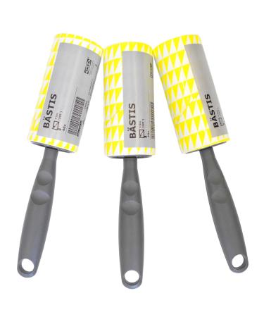 IKEA BASTIS 3 Set Lint roll - lint brush - clothes brush and animal hair remover from dog or cat fast and light removal of dust hair and fluff
