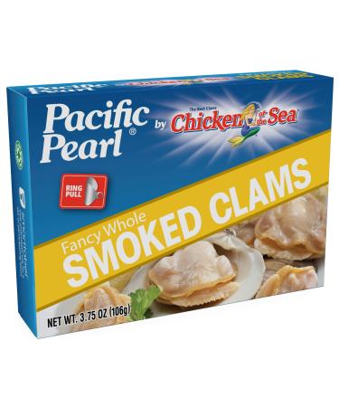 Pacific Pearl Baby Smoked Clams, 3.75-Ounce Cans (Pack of 12)