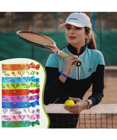 20Pcs Tennis Hair Ties - No Crease Knotted Ribbon Bands for Women & Girls | Colorful Elastic Hair Accessories for Tennis Sport Parties - Buy Online on GoSupps.com