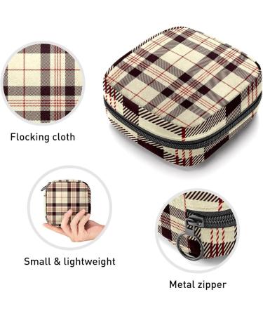Womens Bonds Storage Pockets - Stillpad Holder in Black & Beige Scottish Plaid | Portable Period Kit Bag for Women & Girls - Buy Online on GoSupps.com