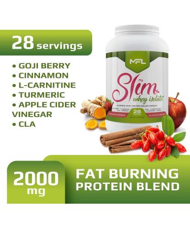 MFL Slim WHEY Protein Powder | 28g Protein | Low Carbs | Slimming Nutritional Shake | Sweetened with Stevia | 2 lbs. (Chocolate Berries) Chocolate Berries 2 Pound (Pack of 1) - Buy Online on GoSupps.com