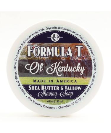 Shaving Soap WSP Formula T (Ol' Kentucky) 4 Oz Made with Shea Butter & Tallow