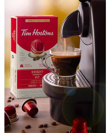 Tim Hortons Bright Espresso Capsules Nespresso Original Line Compatible Capsules 100 Count Bright Espresso 10 count (Pack of 10) - Buy Online on GoSupps.com