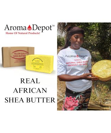 Unrefined African Shea Butter 2 lb - 100% Natural Grade A Yellow Moisturizing for Body Hair & Face Ideal for Dry Skin Imported from Ghana - Buy Online on GoSupps.com