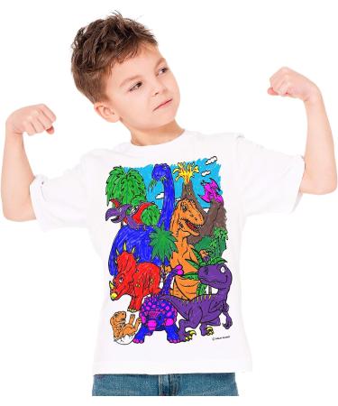 Splat Planet Color in Dinosaur T-Shirt | 10 Washable Pens | Reusable Design | Age 5-6 - Buy Online on GoSupps.com