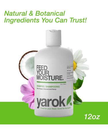 Yarok Feed Your Moisture Shampoo - Hydrating Detoxifying & Restoring Cleanse with Organic Argan & Coconut Oil - 100% Vegan Gluten & Sulfate Free - 12oz - Buy Online on GoSupps.com
