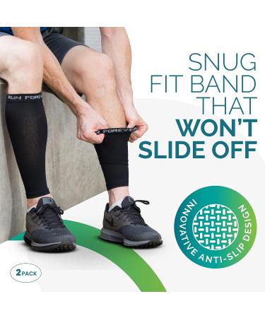 Calf Compression Sleeves for Men and Women - Footless Leg Compression Socks for Runners, Shin Splints, Varicose Vein & Calf Pain Relief - Ideal Calf Brace for Running, Cycling, and Travel - Buy Online on GoSupps.com