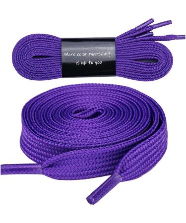 Dark Purple Flat Shoe Laces for Sneakers - 54 inch - 20 Colors Available | 1 Pair - Buy Online on GoSupps.com
