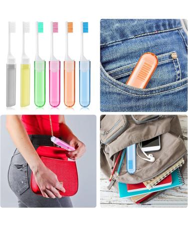 WLLHYF 6 Pack Travel Toothbrush with Folding Soft Bristles and Box - Ideal for Travel, Camping, School, and Home - Buy Online on GoSupps.com