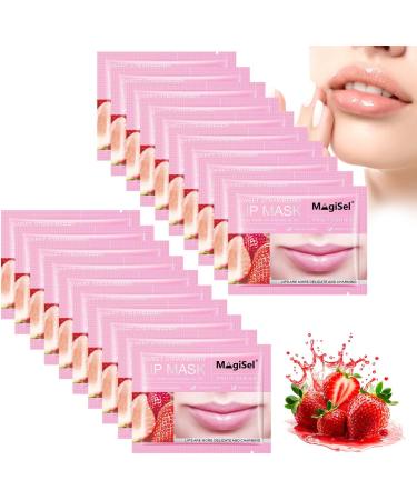 Fraise Masque pour les L vres 20 pcs emball s par ment Masque Levre Comprim s Lip Care Nourrit et hydrate R duire les l vres fonc es Illumine la couleur des l vres Nuit & Jour - Buy Online on GoSupps.com