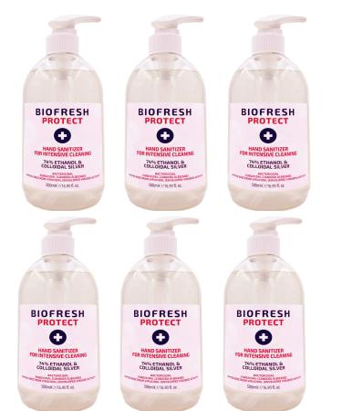 500ml Hand San t ser Cleansing Gel 74% Alc EN14476 Certified - Kills 99% Germs Instantly Pump Hand Wash Gel - UK Stock (6x 500ml)