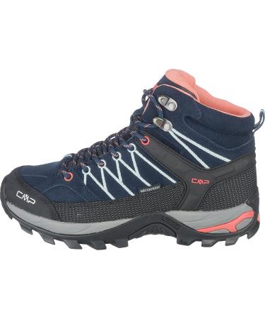 CMP Women's Rigel Mid Trekking Shoes - Waterproof Blue Peach Pink Size 39 EU - Ideal for Outdoor Adventures - Buy Online on GoSupps.com