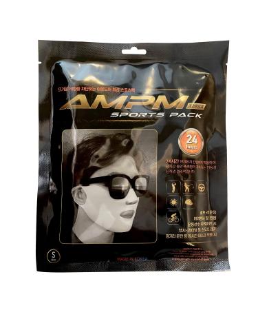 Pack of 2 AMPM Sports Pack Cooling Mask Keep Face Cool Outdoors/Playing Sports Includes Beneficial Skincare Ingredients Maintain Coolness For 24 Hours Made in Korea (Large)