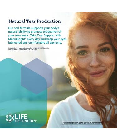 Life Extension Tear Support with MaquiBright - 30 Veg Capsules, 60mg Maqui Berry Extract - Buy Online on GoSupps.com