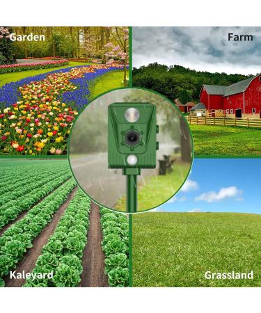 Waterproof Cat Repellent Ultrasonic Cat Repellent Ultrasonic Dog Chaser Solar Powered Animal Scarer Repellent for Garden USB Charge Flashing Lights Outdoor - Buy Online on GoSupps.com