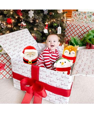 Cute Christmas Reindeer Soft Plush Toy - Xmas Reindeer Pillow Doll for Kids, Boys, Girls - Kawaii Stuffed Animal Gift - Christmas Home Decoration - Buy Online on GoSupps.com