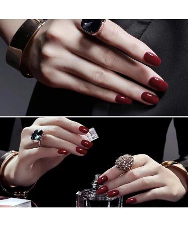 Vishine 2 Colors Nail Gel Polish Set Black Dark Red Wine Color Soak Off UV LED Varnish Long Lasting Nail Art Classic Collection - Buy Online on GoSupps.com