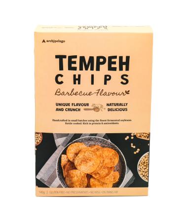 ARCHIPELAGO TEMPEH CHIPS BBQ FLAVOUR - 140 GR | HEALTHIER CHIPS | NO-MSG