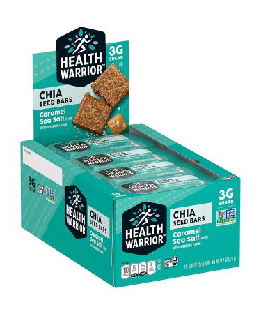 Health Warrior Chia Bars - Caramel Sea Salt Flavor - Pack of 15 Bars - Buy Online on GoSupps.com