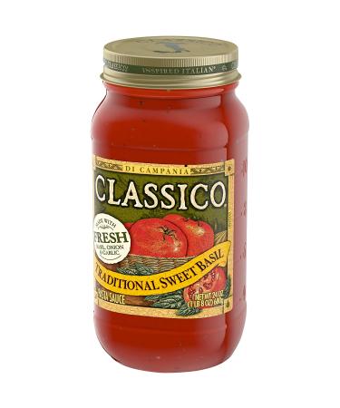 Classico Sweet Basil Pasta Sauce - 24 oz Jar - Buy Online on GoSupps.com