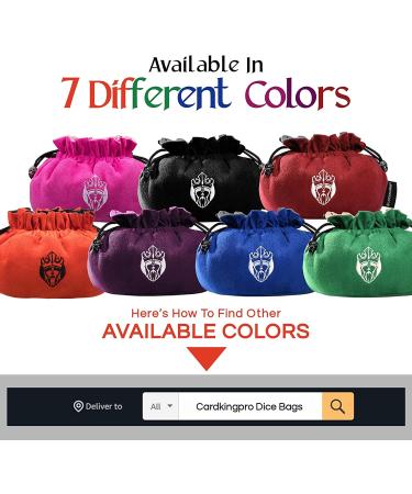 CardKingPro Immense Dice Bag with Pockets - Black | Holds 150+ Dice | Perfect for Dice Hoarders | Patented Design - Buy Online on GoSupps.com