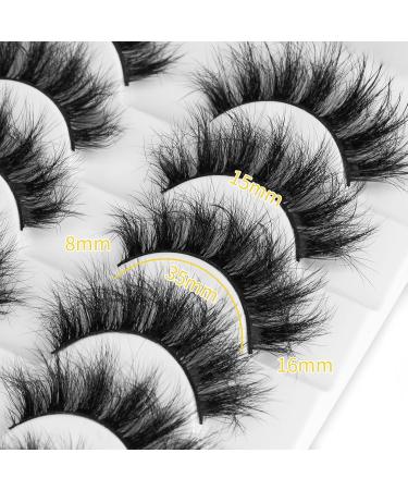 KOUSEI False Eyelashes 6 Pairs Fluffy Volume Dramatic Natural Cross Fake Lashes Soft Handmade Wispy Eye Makeup (0.05mm Thickness) - Buy Online on GoSupps.com