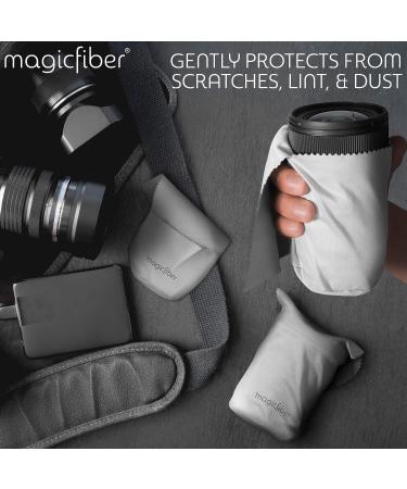 MagicFiber Microfiber Camera Lens Pouches (3 Pack) - Soft Bags with Cleaning Cloth for Camera Lens Storage - Buy Online on GoSupps.com