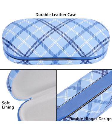 Shop MUF 2-in-1 Contact Lens & Glasses Case - Portable Leakage-Proof Travel Set with Tweezers & Solution Bottle - Blue Checked - Buy Online on GoSupps.com