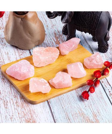 1lb Bulk Rose Quartz Rough Stones - Natural Raw Stones for Tumbling, Cabbing, Decoration - Wicca & Reiki Pink - Buy Online on GoSupps.com