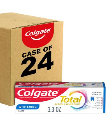 Colgate Total Whitening Toothpaste Freshens Breath Whitens Teeth and Provides Sensitivity Relief Mint Flavor 24 Pack