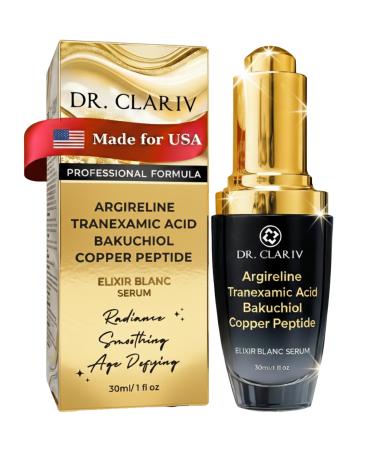 Argireline Serum for Fine Lines & Wrinkles Advanced Peptide Face Serum with GHK-Cu to Help Improve Skin Firmness & Texture - 1 Fl Oz 1 Fl Oz (Pack of 1)