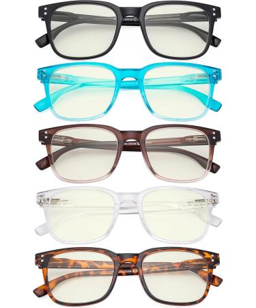 Eyekepper 5-Pack Large Blue Light Filter Glasses for Women - Stylish Computer & Reading Glasses +2.75 - Blue Light Blocking Protection - Buy Online on GoSupps.com