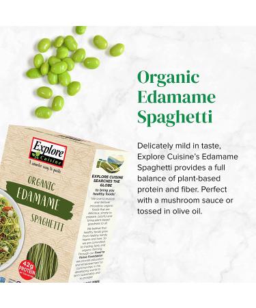 Explore Cuisine Organic Edamame Spaghetti - 8 oz (Pack of 2) - High Protein Pasta - Non-GMO, Gluten Free, Vegan, Kosher - 8 Total Servings - Buy Online on GoSupps.com