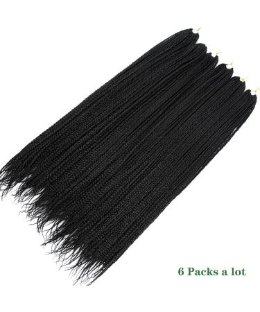 Box Braids Crochet Hair 30 Inch Prelooped Crochet Braids 144Strands Crochet Box Braids Goddess Box Braid Crochet Knotless Micro Small Box Braided 1B - Buy Online on GoSupps.com