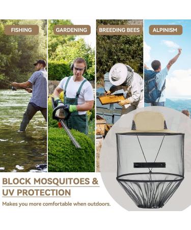 Mosquito Hat with Removable Netting | Midge Head Net for Outdoor Activities | Beige - Buy Online on GoSupps.com