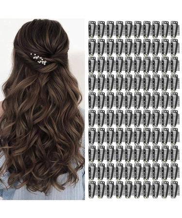 10 Teeth Wig Clips - 100-Pack Black Snap Comb Clips for Hair Extensions | Stainless Steel DIY Hair Accessories - Buy Online on GoSupps.com