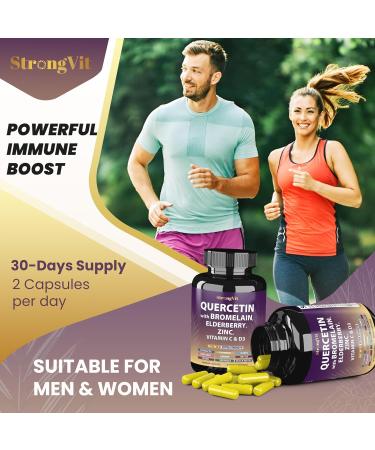 StrongVit Cortisol Supplement & Quercetin Complex Bundle (120 Capsules) - Buy Online on GoSupps.com