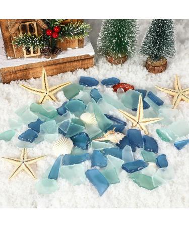 Sea Glass for Crafts Seaglass Pieces Decor Flat Frosted Sea Glass Vase Filler Crushed Sea Glass for Beach Wedding Party Decor Home Aquarium Decor DIY Art Craft Supplies (Blue  White  Green 11 Oz) - Buy Online on GoSupps.com
