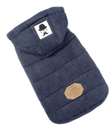 SELMAI Hooded Dog Coat for Small Toy Breeds - Stylish Puppy Clothes in Blue (Size Small, Pack of 1) - Buy Online on GoSupps.com